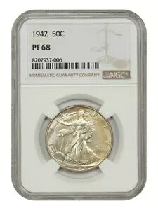 1942 50C NGC PR68 - ウォーキング リバティー ハーフダラー|WORLD RESOURCE【KING店】
