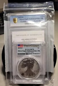 2019-S プルーフ アメリカン シルバー イーグル PCGS PR-70 強化逆証明、COA 付き|WORLD RESOURCE【KING店】