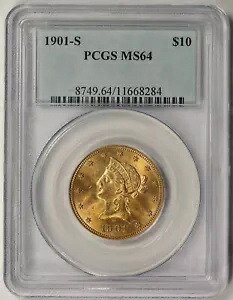 1901-S リバティ ヘッド イーグル ゴールド $10 MS 64 PCGS|WORLD RESOURCE【KING店】