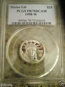1998-W $25 PCGS PR70DCAM プラチナ アメリカン イーグル｜WORLD RESOURCE【KING店】