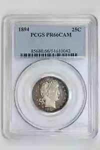 1894 プルーフ バーバー クォーター PCGS PR66 カメオ出演|WORLD RESOURCE【KING店】