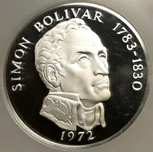 1972 パナマ 巨大 3.9 オンス SIMON BOLIVAR プルーフ シルバー 20 バルボア コイン NGC i103889｜WORLD RESOURCE【KING店】