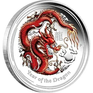 1 kg オーストラリア銀貨 Lunar II - ドラゴン年 2012 PP - カラー -｜WORLD RESOURCE【KING店】