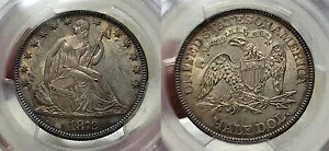 1872 P シーテッド リバティ ハーフダラー 50c PCGS MS 62｜WORLD RESOURCE【KING店】