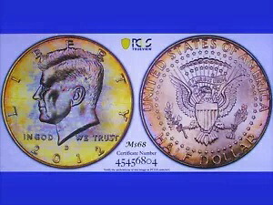 2012 D KENNEDY HALF Ms68 DDO TOPPOP 11/0 芸術的なデュアルトーンの宝石 PCGS GS PQ|WORLD RESOURCE【KING店】