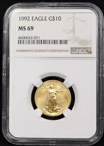 NGC 1992 $10 1/4 オンス ゴールド イーグル MS69 #4600652-071｜WORLD RESOURCE【KING店】