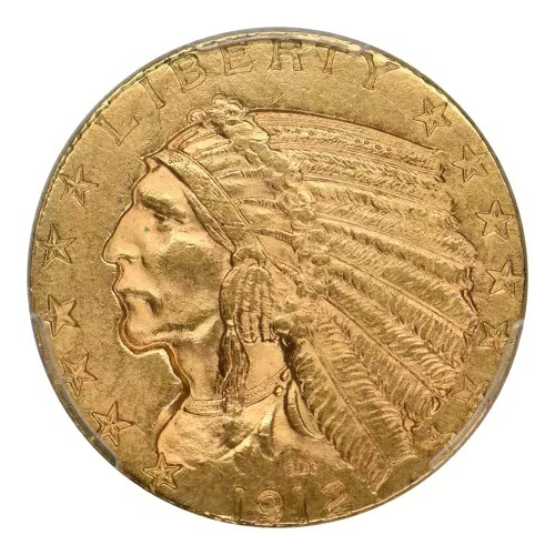 1912年 $5 ゴールド インディアン ヘッド ハーフ イーグル PCGS MS63 CAC｜WORLD RESOURCE【KING店】