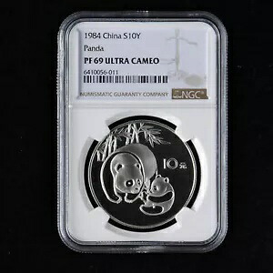 1984 中国パンダコイン 10 元 27 グラムパンダ銀貨 NGC PF69|WORLD RESOURCE【KING店】