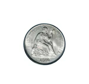 1860 H10C リバティ シーテッド ハーフダイム PCGS MS67|WORLD RESOURCE【KING店】