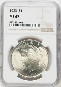 1923 米国平和銀ドル 1 ドル - NGC MS 67｜WORLD RESOURCE【KING店】