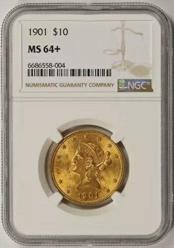 1901 リバティ ヘッド イーグル ゴールド $10 MS 64+ プラス NGC｜WORLD RESOURCE【KING店】