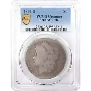1893 S Morgan Dollar AG 良い詳細について PCGS シルバー $1 SKU:I16717