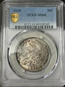 1818 50c PCGS MS-61 キャップドバスト ハーフダラー｜WORLD RESOURCE【KING店】