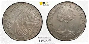 1826/5-NG M PCGS AU 詳細 中米グアテマラ 8R レアレス コイン #33659A|WORLD RESOURCE【KING店】