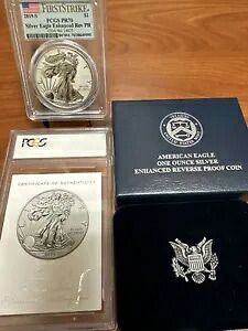 2019-S シルバー イーグル PCGS PR70 強化されたリバース プルーフ ファースト ストライク、COA および OG ボックス付き|WORLD RESOURCE【KING店】