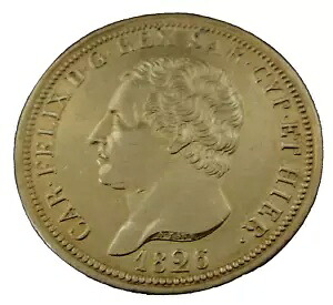 イタリア サルデーニャ 1826 L ゴールド 80 リラ AU カルロ フェリーチェ｜WORLD RESOURCE【KING店】 759,440円