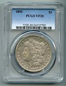1893 モーガン シルバー ダラー PCGS VF 20