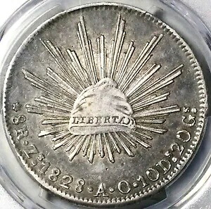 1828-Zs AO PCGS AU 50 メキシコ 8 レアレス キャップ レイズ シルバー コイン POP 1/2 (24061002C)｜WORLD RESOURCE【KING店】 205,700円
