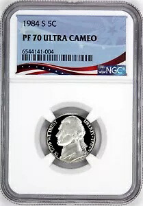 1984-S プルーフ ジェファーソン ニッケル、NGC によるグレード評価 PF70UC * レジストリ品質コイン!|WORLD RESOURCE【KING店】