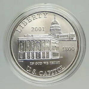 2001 アメリカ ワシントン DC USA 国会議事堂 シルバー ダラー コイン i94204｜WORLD RESOURCE【KING店】
