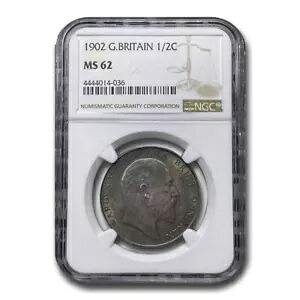 1902 年 イギリス シルバー ハーフ クラウン エドワード 7 世 MS-62 NGC|WORLD RESOURCE【KING店】