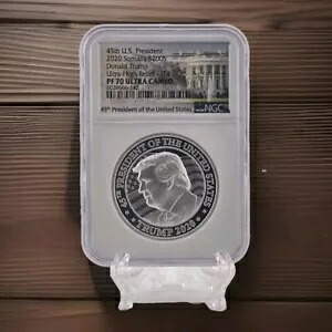 2020 ソマリア 200 シリング ドナルド トランプ UHR PF70 UCAM FDOI NGC 2オンス .999 シルバー｜WORLD RESOURCE【KING店】