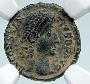 コンスタンティウス 2 世 347-48 AD コンスタンティノープル古代古いローマのコイン リース NGC i89492|WORLD RESOURCE【KING店】