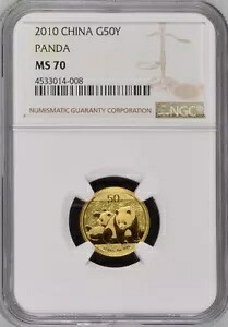 NGC MS70 2010 チャイナ パンダ 1/10 オンス 金貨|WORLD RESOURCE【KING店】