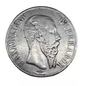 1867 Mo メキシコ マクシミリアン 1 世 シルバー ペソ KM 388.1 - スケアズ コイン
