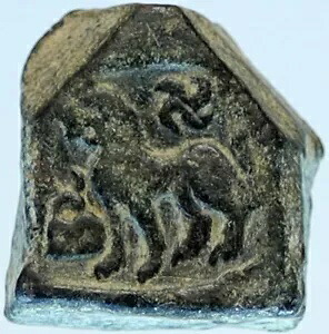 インド Pushkalavati インド - ギリシャ古代本物のシビック コイン ELEPHANT LION i98581｜WORLD RESOURCE【KING店】