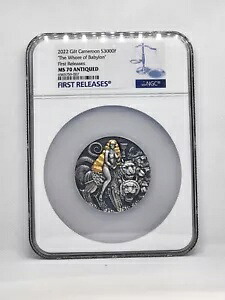 2022 カメルーン バビロンの売春婦 3 オンス シルバー コイン NGC MS70 アンティーク POP 14|WORLD RESOURCE【KING店】
