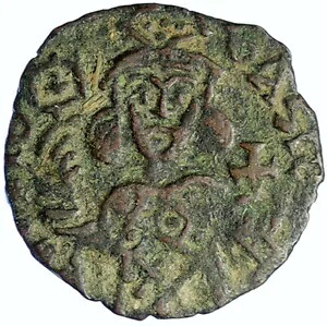 THEOPHILUS 835AD Victory v ARABS Follis 本物の古代ビザンチンコイン i112853|WORLD RESOURCE【KING店】