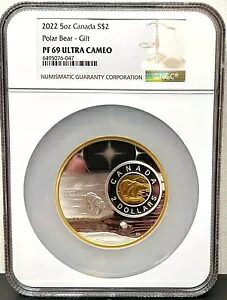 2022 カナダ $2 拡大画像 シロクマ 5 オンス銀貨 - NGC PF 69 UCAM｜WORLD RESOURCE【KING店】