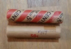 1966 ～ 1969 年のオーストラリアの 1 セント硬貨 2 ロール、未流通、非常に珍しい