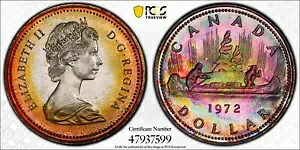 C268 カナダ 1972 シルバーダラー PCGS SP68 KM-64.2A|WORLD RESOURCE【KING店】