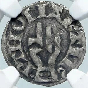 1200AD フランス大司教ブザンソン古い銀デニール中世 NGC コイン i87711｜WORLD RESOURCE【KING店】