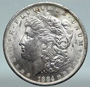 1884 アメリカ合衆国 USA ハクトウワシ シルバー モルガン ドル コイン i89386|WORLD RESOURCE【KING店】