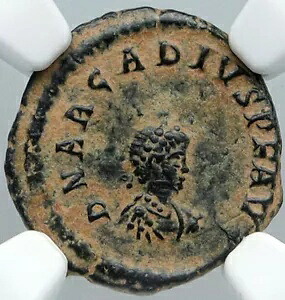 ARCADIUS 本物の 383AD 古代古いローマのコイン 勝利の花輪 VOT V NGC i88730|WORLD RESOURCE【KING店】