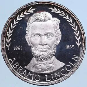 1970 赤道ギニア USA エイブラハム リンカーン プルーフ シルバー 75 ペサタ コイン i113512｜WORLD RESOURCE【KING店】