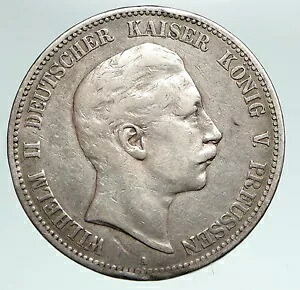 1898 ドイツ ドイツ連邦共和国 ヴィルヘルム 2 世 本物のシルバー 5 マーク コイン i90961｜WORLD RESOURCE【KING店】