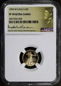 1994-W (PF70) 1/10 オンス プルーフ ゴールド イーグル $5 NGC - ウルトラ カメオ｜WORLD RESOURCE【KING店】