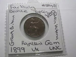 1899 ファージング イギリス イングランド ビクトリア女王 GEM 未流通コイン #1899.F