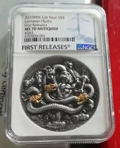 NGC MS70 ニウエ 2019 レルナ ヒドラ ヘラクレスの十二の功業 シルバー コイン 2オンス COA｜WORLD RESOURCE【KING店】