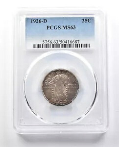 1926-D スタンディング リバティ クォーター MS63 PCGS 美しいトーン *1294