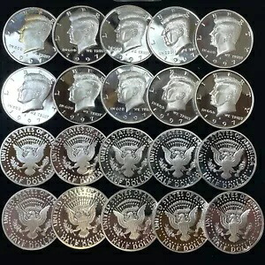 1997 S シルバー プルーフ ケネディ ハーフダラー ロール 額面 $10 (20 コイン)