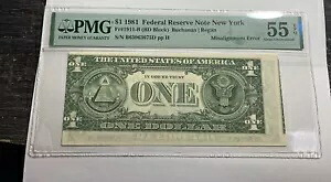 1981 $1 FRN ニューヨーク Fr#1911-B 位置ずれエラー PMG 55 EPQ アイテム 6751｜WORLD RESOURCE【KING店】