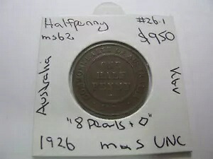 ハーフペニー 1926 M&S UNC 品質コイン 低鋳造 KGV #26.1 オーストラリア