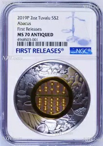 2019 アバカス 2 オンス シルバー アンティーク コイン NGC MS 70 FR|WORLD RESOURCE【KING店】