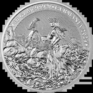 2024 ゲルマニア ミント レディ ゲルマニア 10 オンス シルバー BU コイン ブリスター パック入り｜WORLD RESOURCE【KING店】