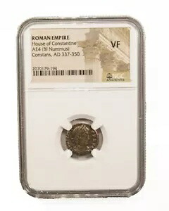 NGC VF コンスタンス 1 世のローマ AE (AD 337-350) 非常に上質な古代コイン NGC 認定